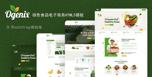 绿色食品电子商务HTML5模板