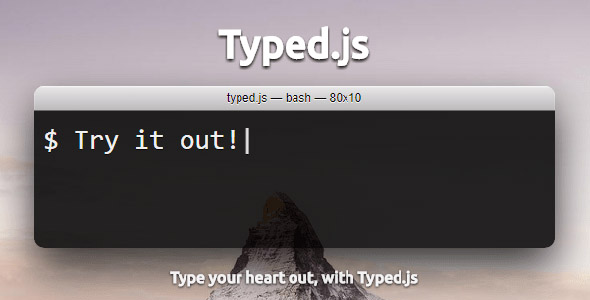 Typed.js自动打字机插件
