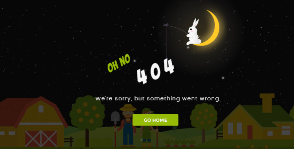 有创意的Html5昼夜变换动画404页面
