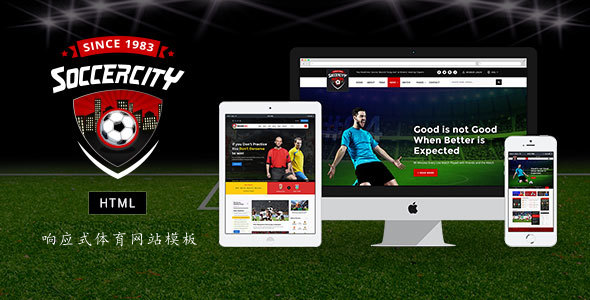 足球体育HTML模板足球比分网站模板 - SoccerSports源码下载