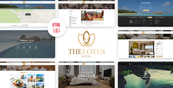 响应式Bootstrap酒店在线预订网站Html5模板 - Lotus源码下载