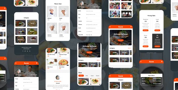 咖啡厅和餐厅手机端HTML5模板