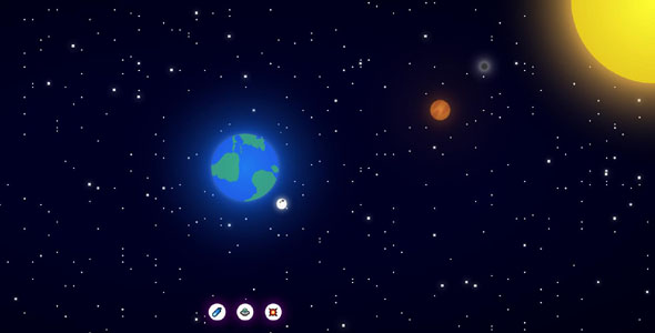 js css3模拟太阳系动画源码下载