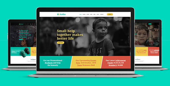 Bootstrap儿童慈善网站HTML模板 - Astha源码下载