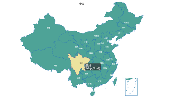 echarts中国地图联动