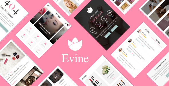 手机端化妆品商城HTML5粉色模板