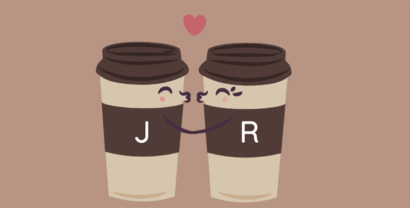 相爱的咖啡杯SVG动画代码