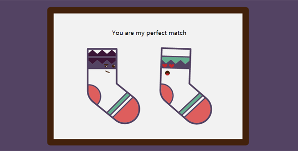 SVG+CSS3两只袜子的爱情动画