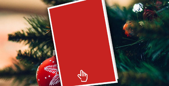 SVG圣诞卡片点击打开动画