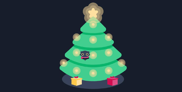 svg圣诞树代码动画效果