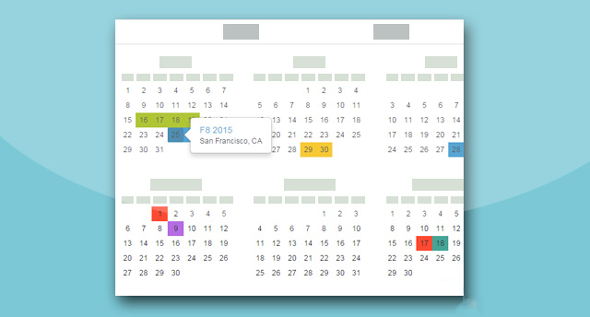Bootstrap全年日历插件带记事功能
