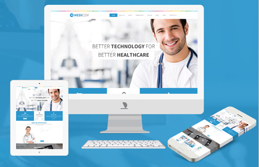 医疗/健康Bootstrap网页模板UI_1420_1370