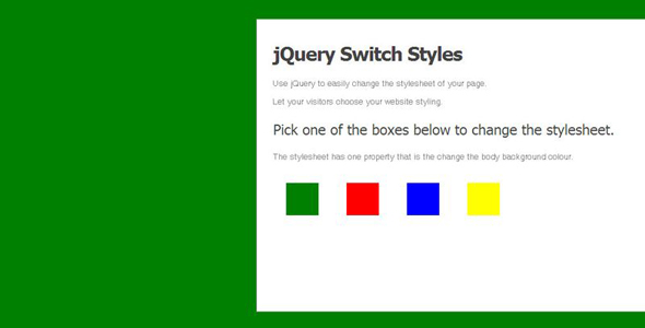 jQuery改变网页背景颜色切换的方法