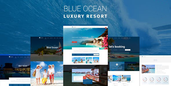 大气精美的旅游网站HTML模板 - BlueOcean源码下载