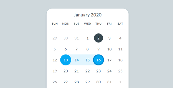 js+css3漂亮的Calendar日历UI样式