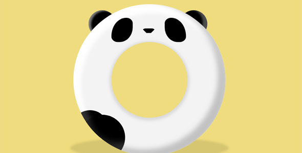纯css熊猫甜甜圈代码