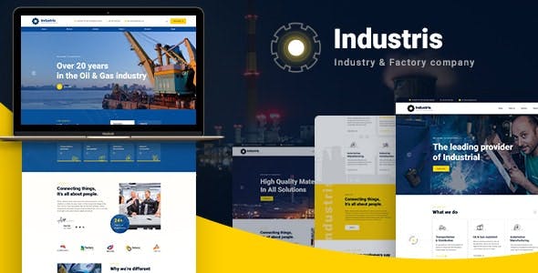 响应式铁路船舶制造厂网站HTML5模板 - Industris源码下载