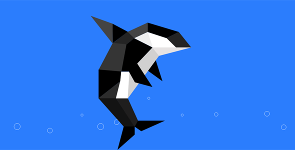 纯CSS3折纸鲸鱼气泡背景动画