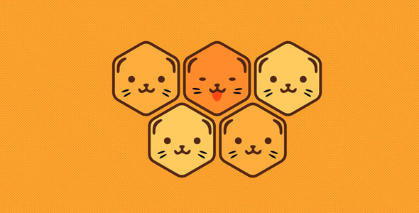 SVG小猫笑脸表情动画源码下载