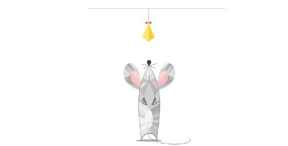 SVG老鼠吃奶酪动画特效