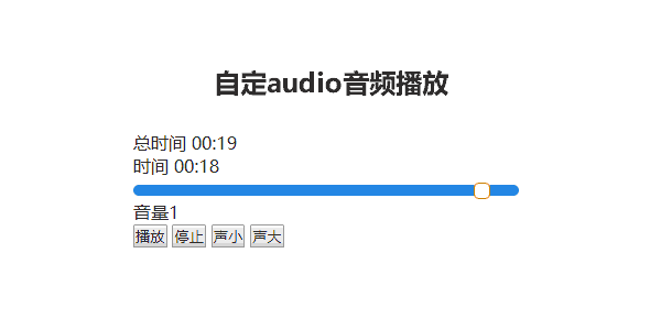 jQuery音频audio功能自定义
