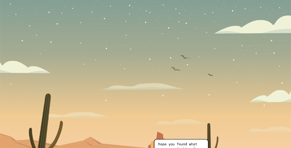 炫酷404页面沙漠场景动画代码源码下载