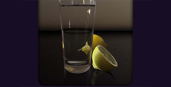 纯CSS3透明玻璃杯柠檬特效代码源码下载