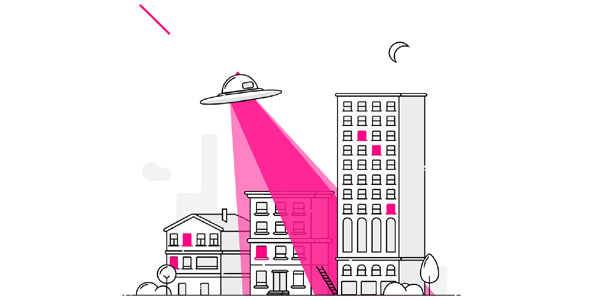 svg+js实现外星飞船入侵城市动画特效