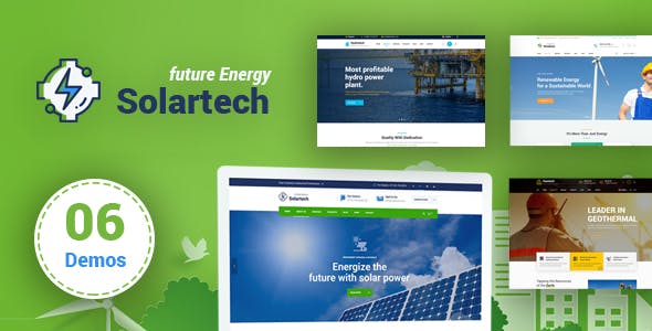 Bootstrap可再生能源行业HTML模板 - SolarTech源码下载