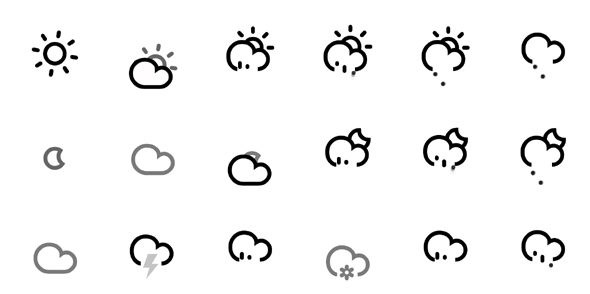 天气icon小图标svg动画特效代码源码下载