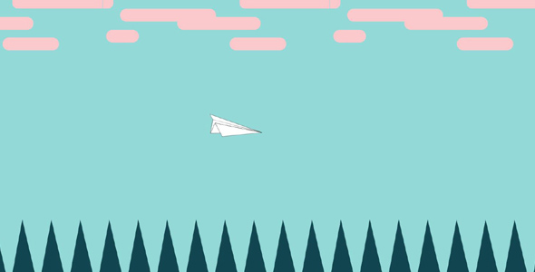 svg实现纸飞机自由的飞翔动画源码下载