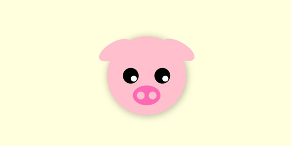 纯css3实现的粉红猪头像源码下载