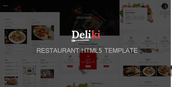 大气餐饮HTML5模板Bootstrap设计 - Deliki源码下载
