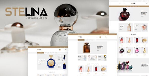 漂亮的香水商店网页HTML模板 - Stelina源码下载