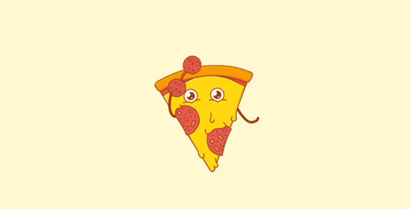 SVG+JS披萨卡通拟人动画特效