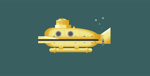 css代码绘制的潜水艇