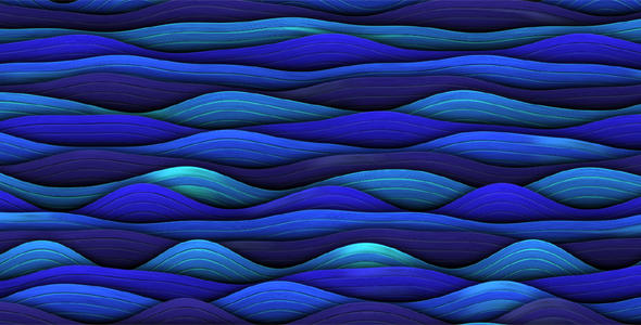 HTML5蓝色海洋波浪动画