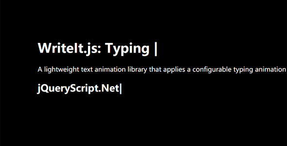 js打字动画效果插件WriteIt.js源码下载