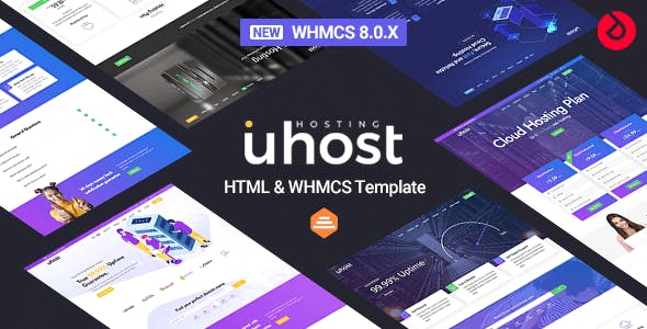 whmcs8云服务网站主题模板 - Uhost源码下载
