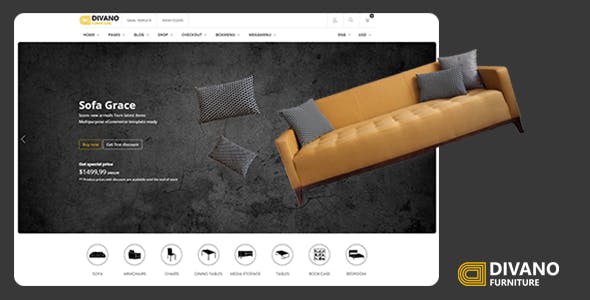 优雅的家具电商购物企业官网电商网页模板