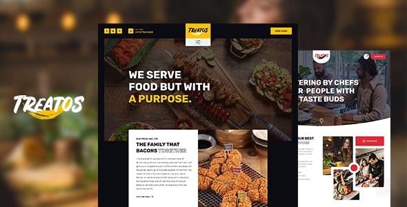 咖啡厅和餐厅HTML5网站模板