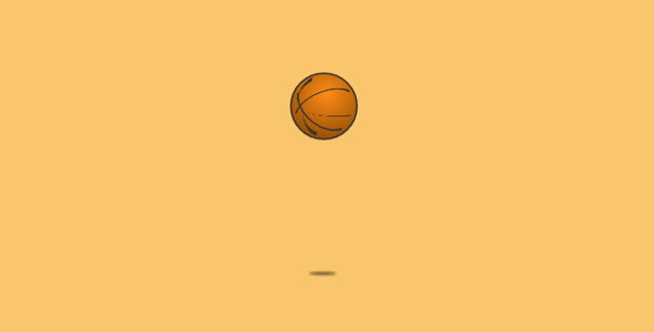 纯CSS篮球跳动loading动画特效