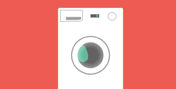 纯css3洗衣机动画特效