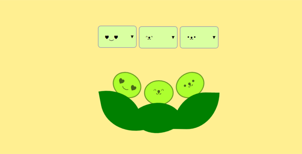 js+css3可爱的豌豆表情特效源码下载