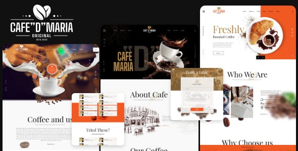 漂亮的咖啡店网页前端HTML模板