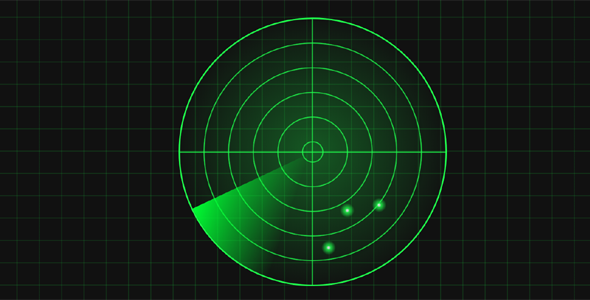 CSS3实现的雷达扫描动画特效