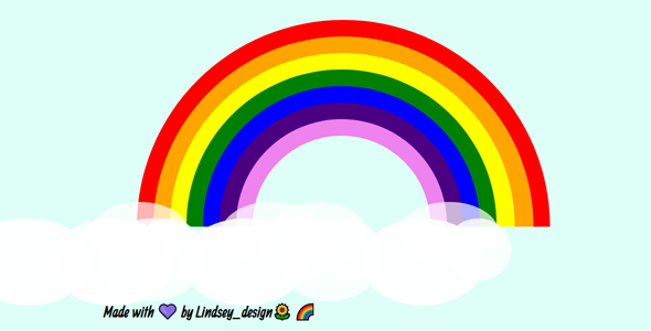css绘制的彩虹网页样式
