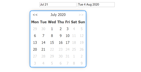 js点击input出现日历插件