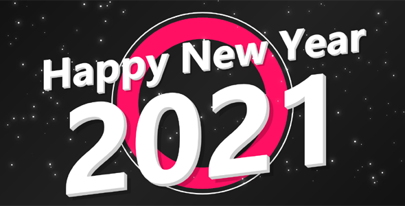 2021新年快乐文本特效动画代码