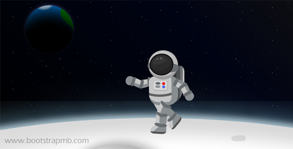 宇航员月球漫步CSS3动画源码下载